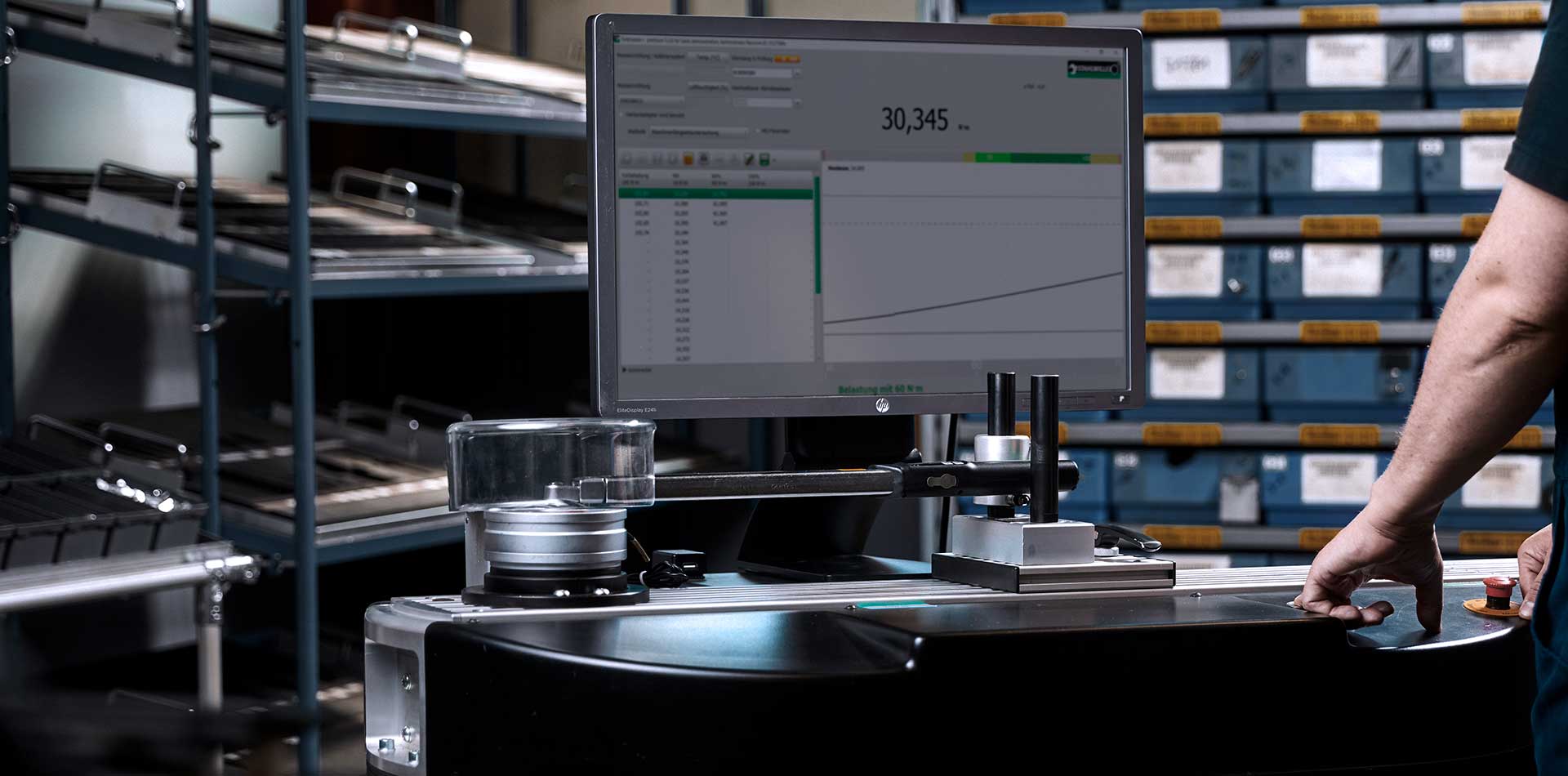 Torque tool is calibrated on in-house calibration device for industrial application