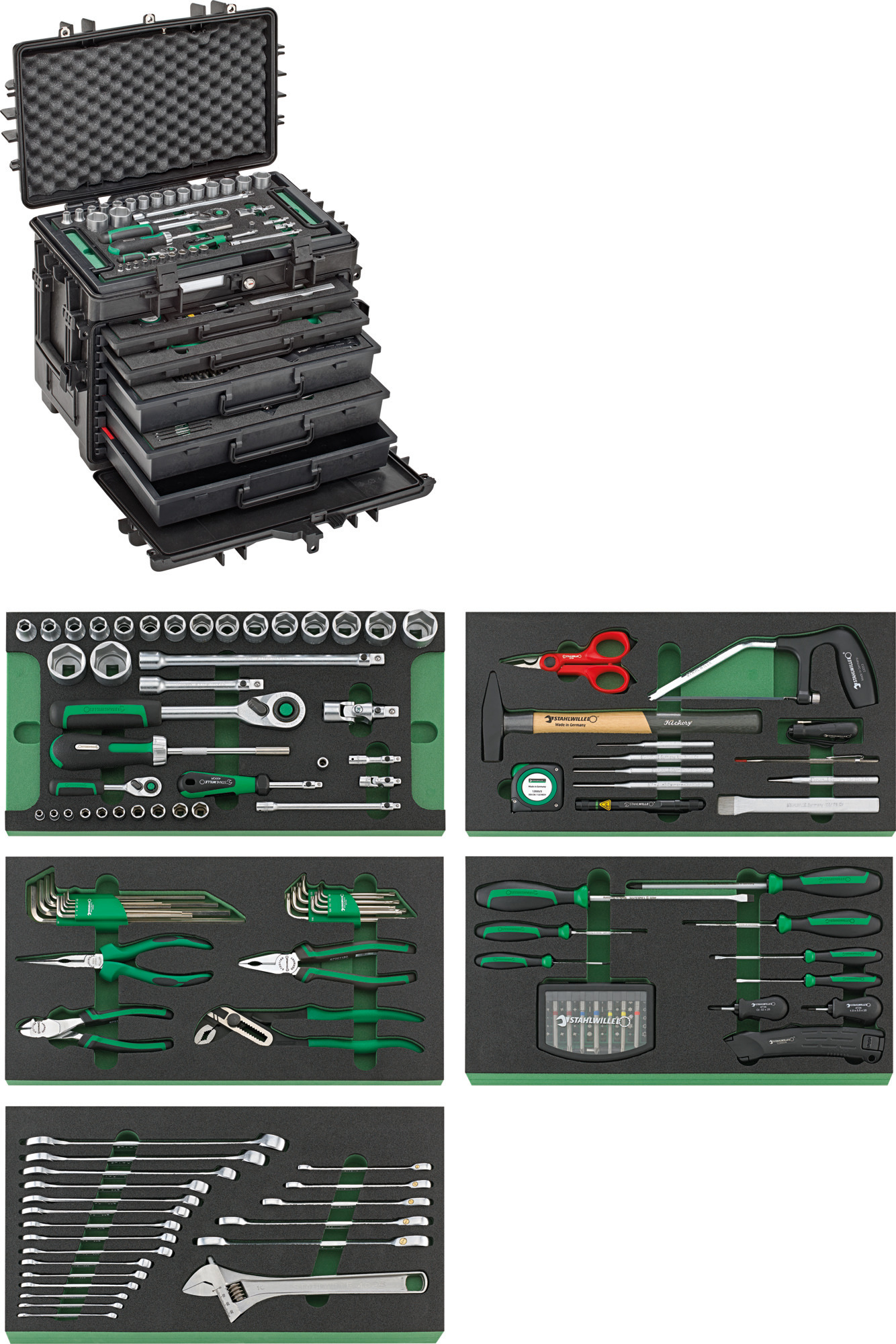 Tool assortment in tool trolley - 98814924