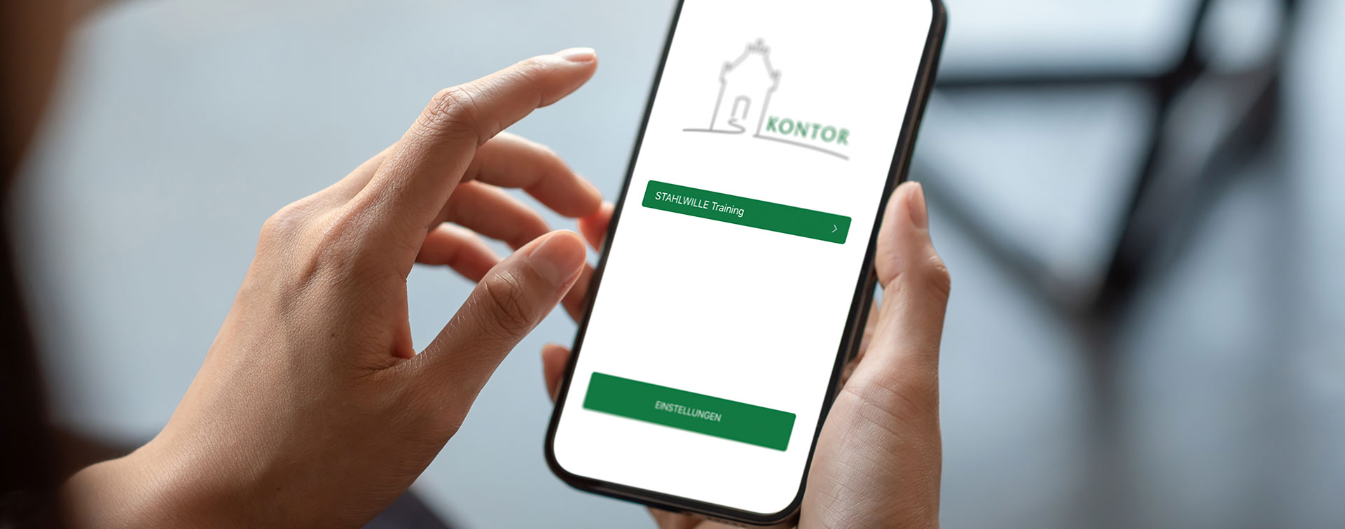 User navigates through the training app